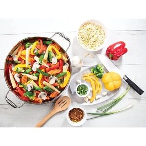 CHEFS 12" ROUND ELECTRIC FRYING PAN, STAINLESS STEEL